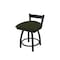 Holland Bar Stool Co 18" Low Back Swivel Vanity Stool, Black Wrinkle, Canter Pine Seat 82118BW010 - alternate 1